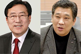 중소기업중앙회 김기문 회장(왼쪽)과 소상공인연합회 최승재 회장.