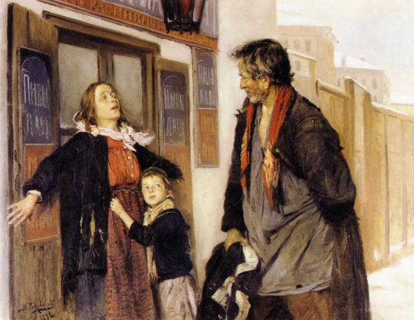 ‘못 들어가요!!’, 1892년, 블라디미르 마코프스키(1846-1920), 캔버스에 유채, 러시아 박물관, 상트페테르부르크.