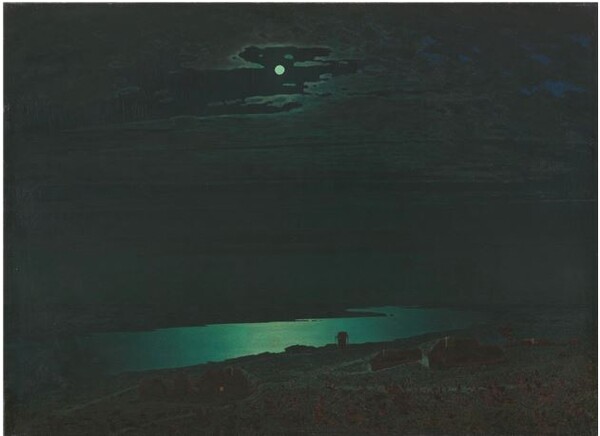 ‘드네프르의 밤., 1882년, 아르힙 쿠인지 (1842~1910), 캔버스에 유채, 104x143cm,트레차코프 미술관, 모스크바.