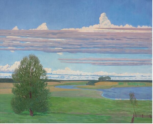 '하늘에 떠 있는 구름' 2005년, 발렌틴 시도로프(1928~) 캔버스에 유채, 152×186cm러시아 리얼리즘 박물관
