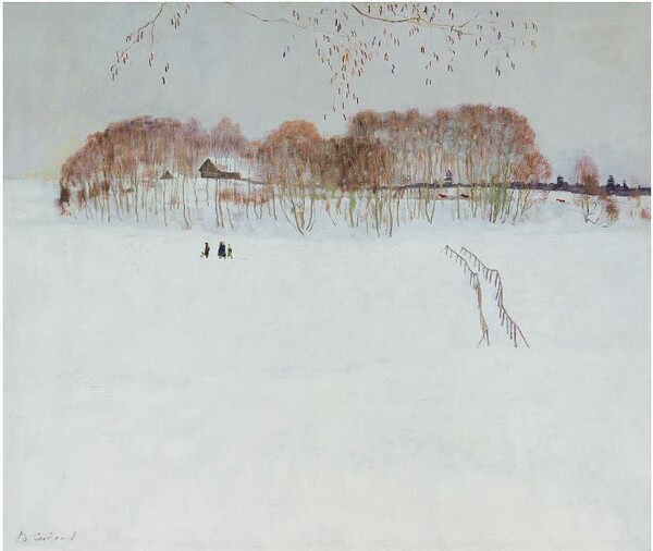 ‘하얀 눈’ 1964년, 발렌틴 시도로프(1928~) 캔버스에 유채, 93×113cm, 트레차코프 미술관.