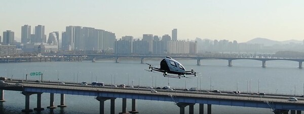 2020년 11월 11일 도심항공교통 시범비행 모습. 사진=서울시